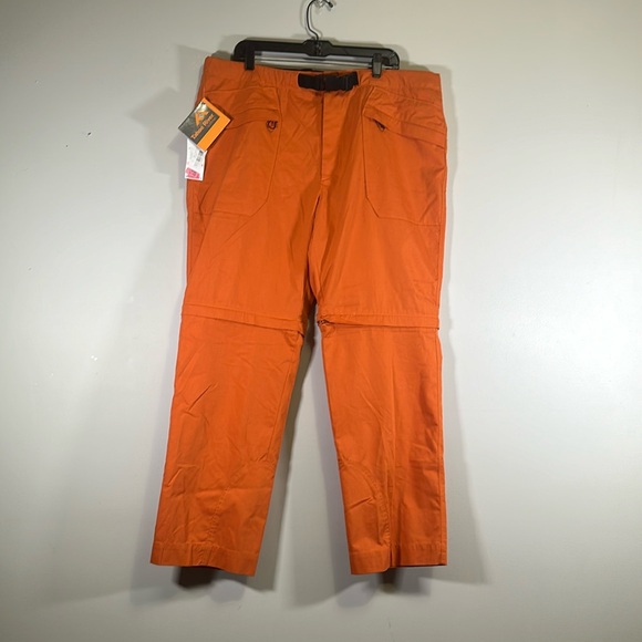 Tahoe River outfitters burnt orange zip off pants 40X30 new - Picture 1 of 6
